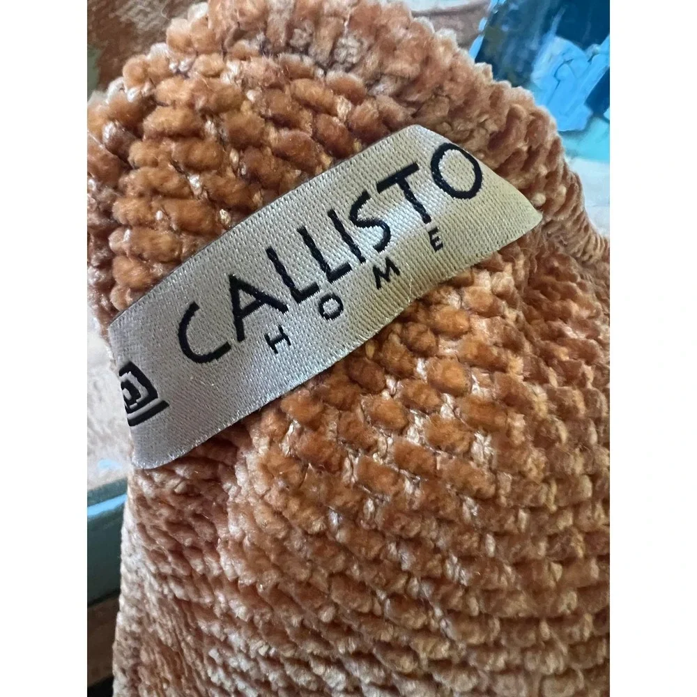 Callisto Home Designer Velvet Lumbar Throw Pillow‎ Neutral Modern Luxury Decor